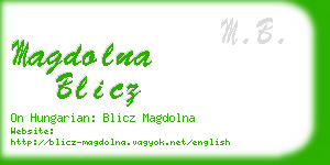 magdolna blicz business card